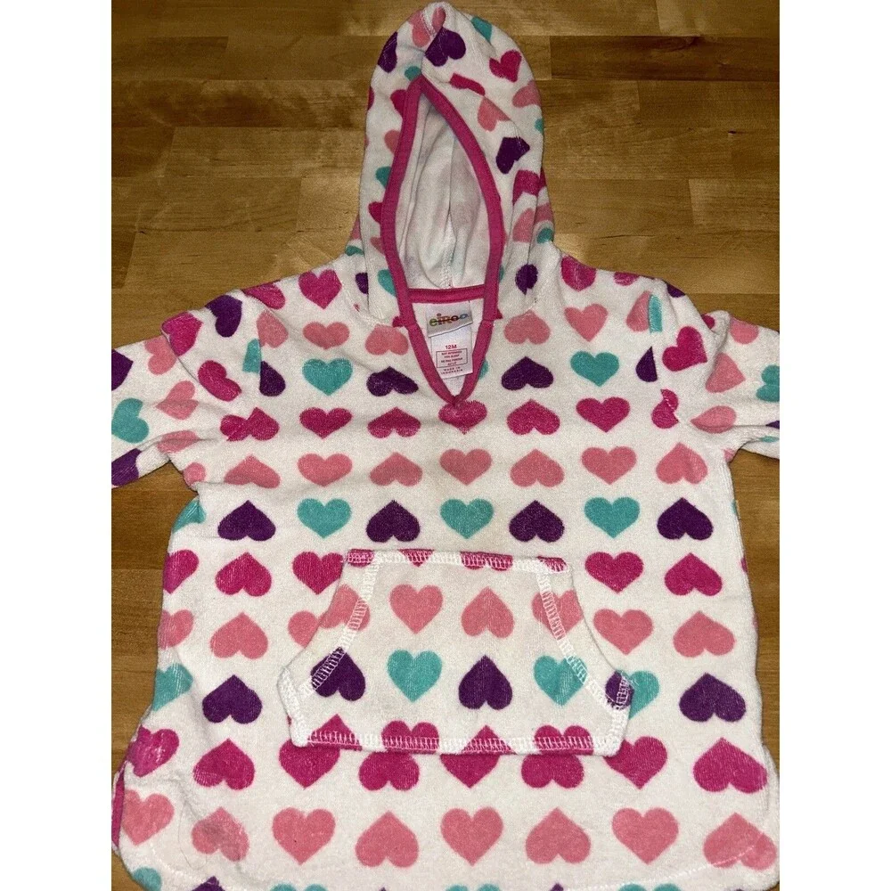 Baby Girls Terry Cloth Swim Cover Up Size 12 Months
